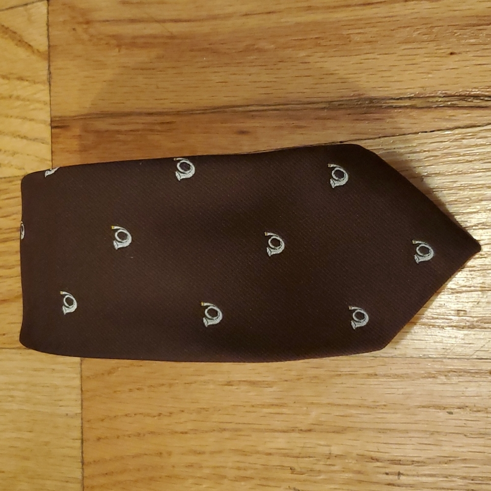 Vintage Delio Hunting Horn Tie Necktie